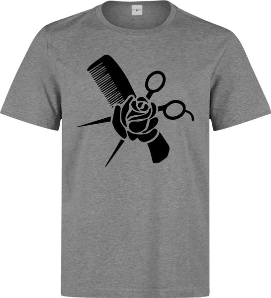 

new fashion cool casual scissors comb and a rose barber's art men's woman's available grey summer sport hooded sweatshirt hoo