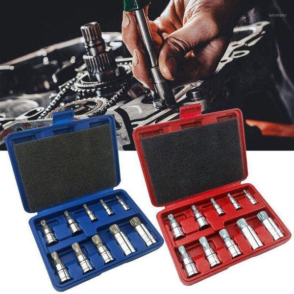 

10pcs twelve angle sleeve torx bits screwdriver socket woodworking drill tool 11ua1