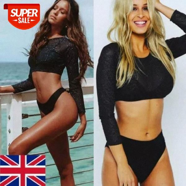 

vogue women mesh long sleeve t-shirt tee transparent slim short tee #sw2l, White