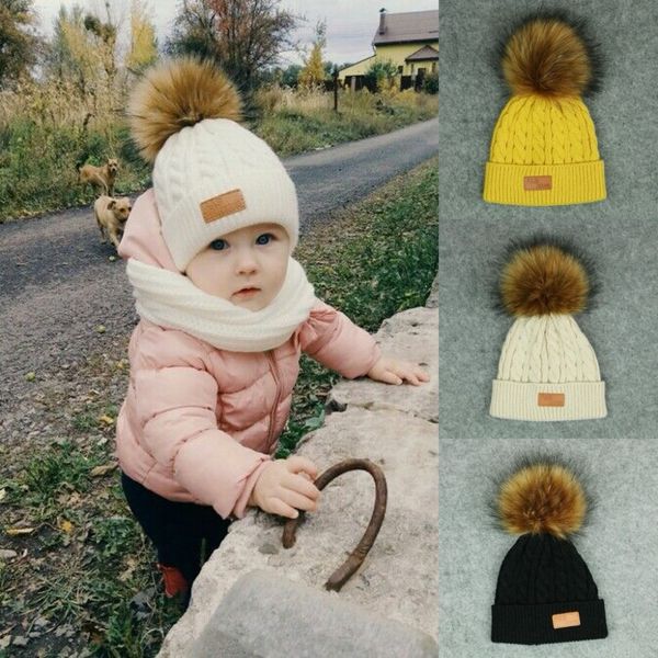 

меховые мяч шапка зимние шапки дети мальчики девочки skullies шапочки для детей помпонное шляпу, Blue;gray