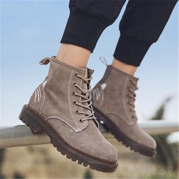 

fashion women ankle boots genuine leather winter round head lace up women boots comfortable ladies comfortable, Black