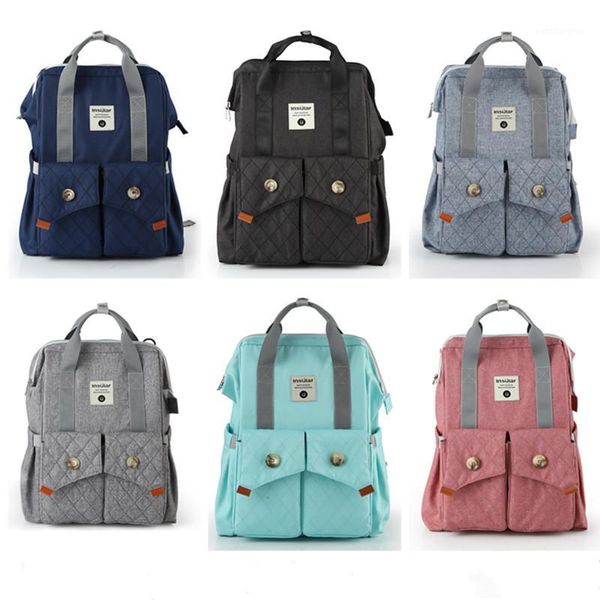 

diaper bags mummy maternity nappy bag grey large capacity travel backpack nursing for baby care womey bakcpack changing1