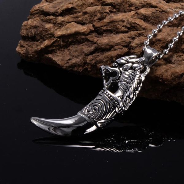 

pendants men hanging pendant necklace retro domineering personality spike faucet1, Black