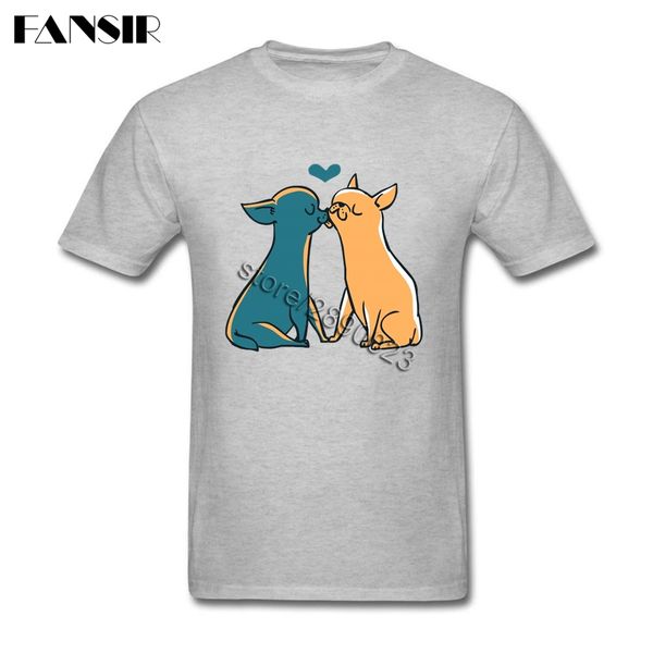 

2020 charming chihuahua kiss t shirt men short sleeve organic men shirt streetwear 3xl sport hooded sweatshirt hoodie