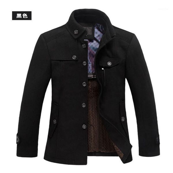 

winter men's wool new jacket casual coat mens thicken jackets men overcoat black/gray size:m-xxxl1