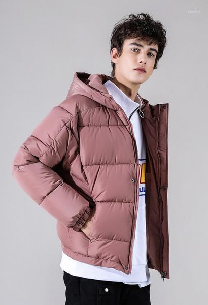 

new winter jacket men lovers easy literature bread parka men student down cotton clothes loose coat1, Black