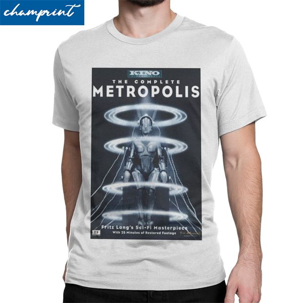 

men metropolis movie poster fritz lang robot science film clothes novelty short sleeve 6xl sport hooded sweatshirt hoodie men t shirt