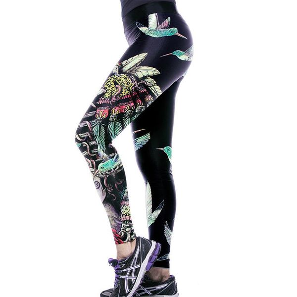 

new european and american high waist yoga clothes women running fitness digital printing slim yoga pants women, White;red