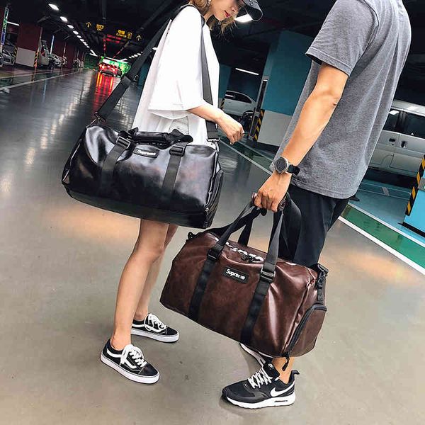 

travelling bag duffel s 2021 travel fashion korean style single shoulder messenger handbag short distance business shoe