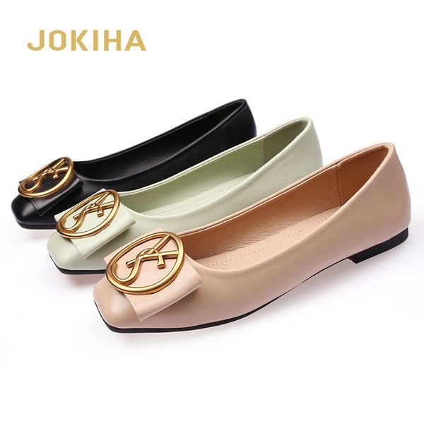 

2020 new pu leather fashion ballerina for women summer slip on ballet flats dress shoes, Red;white