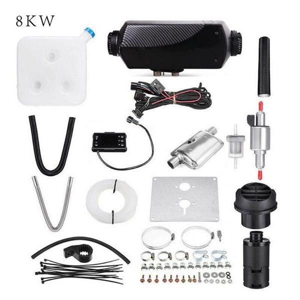 

smart electric heaters 8kw black single hole heater air parking rotary switch lcd and digital with muffler