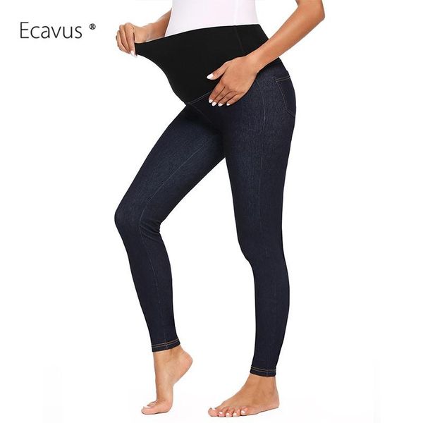 

women's maternity skinny jeans pregnancy denim stretch slim jeggings pregnancy pants over bump pregnant clothes work pant, White