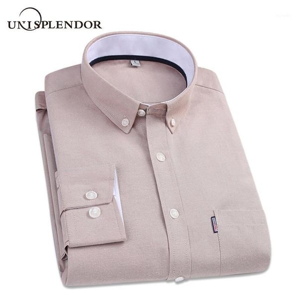 

unisplendor spring solid man dress shirts men business party shirt boy's gifts male long sleeve casual shirt fit slim yn105781, White;black