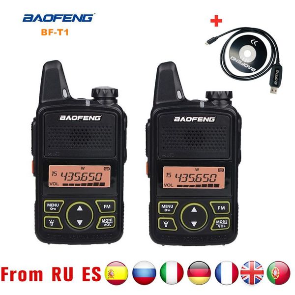 

baofeng bf-t1 mini walkie talkie uhf portable two-way radio bf t1 ham radio handheld fm transceiver kids cb intercom