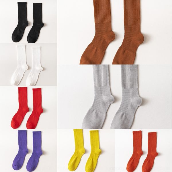 

5rfuq зимней моды мужские хлопок сплошной цвет хлопка носки, чулки дышащие моды середины икры носки новые случайные чулки g0bas, Black