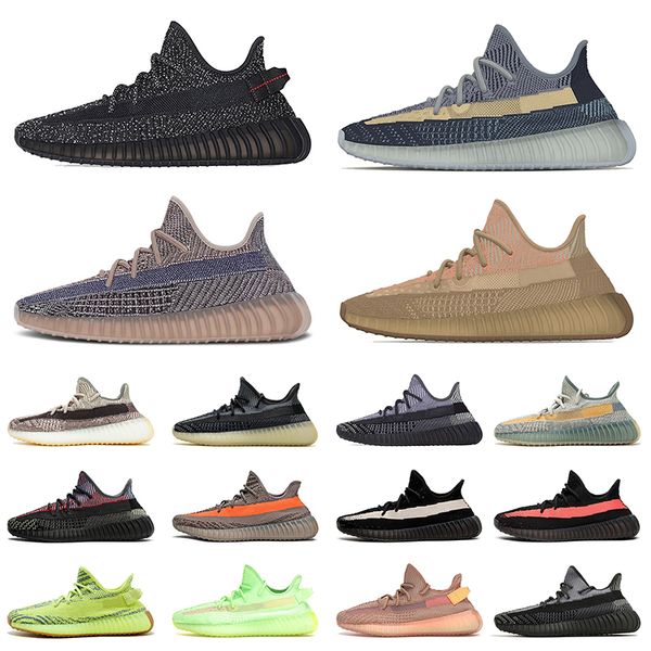 

kanye west running shoes for mens womens fade ash stone blue sand taupe black reflective zebra asriel sports sneakers trainers size 36-48