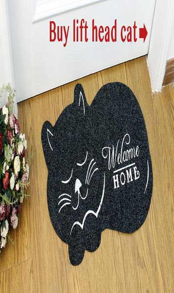 

3858cm head right cat shape floor mat dog floor kitchen carpet rugs tatami toilet tapete rug porch doormat cc 002 jllhun bdetrade