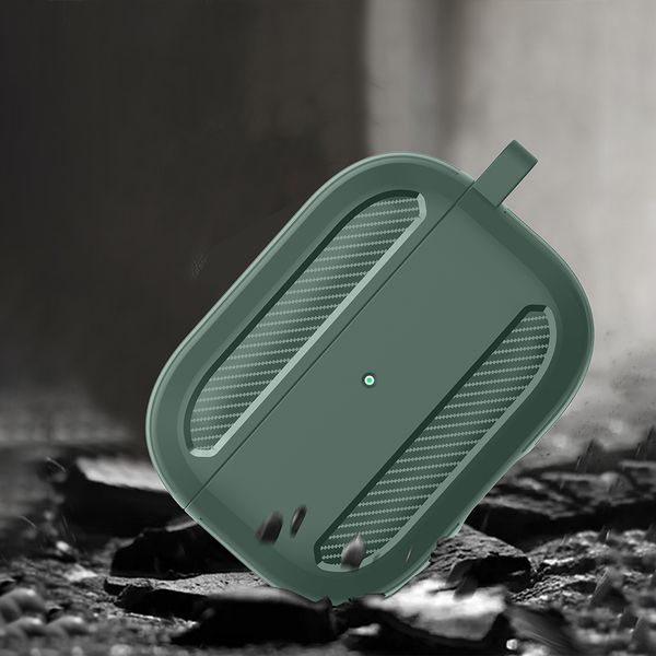 

carbon firber earphone cases for apple airpods pro 2 1 cute case for airpods pro 2 1 soft tpu shell shockproof cover with buckle