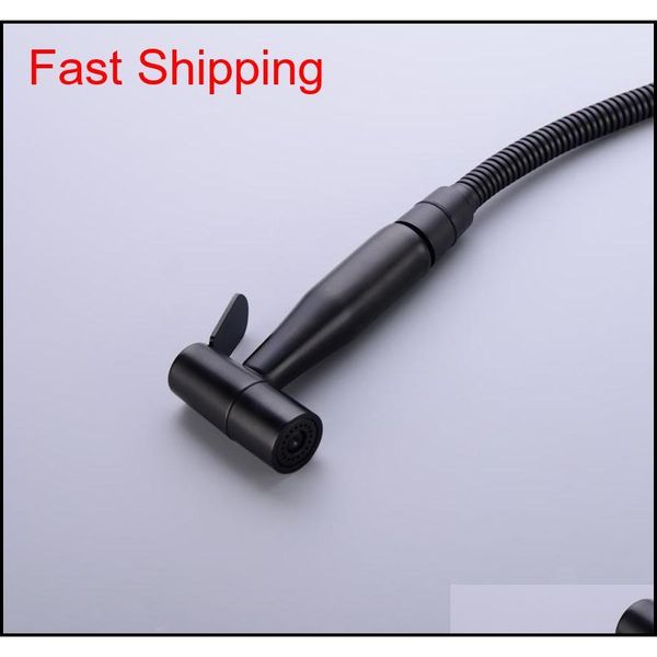 

304 stainless black handheld bidet spray black shower sprayer set toilet shattaf sprayer dou qylaum packing2010