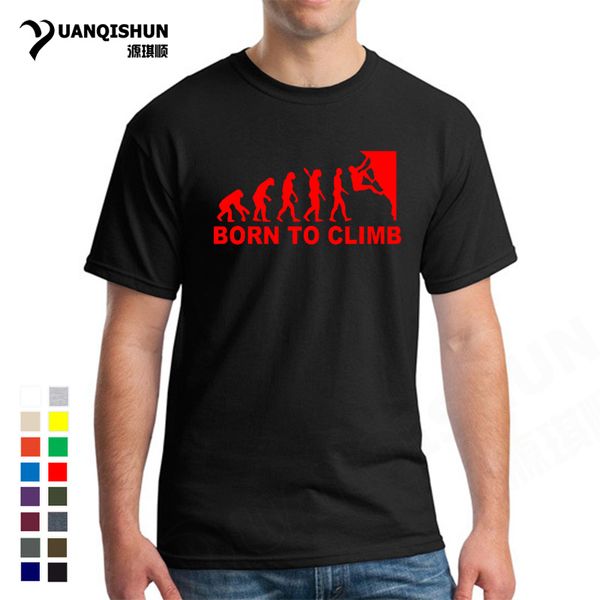 

sport born to climb evolution t-shirt creative novelty men's brand t shirt men 16 colors short sleeve o neck cotton tee camisetas
