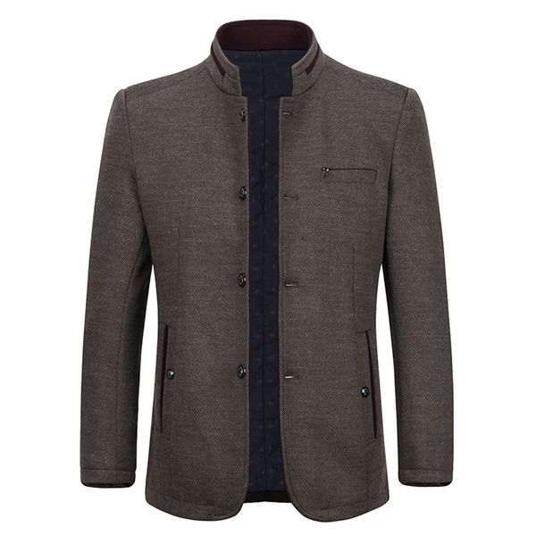 

youthup winter men's wool coat single breasted slim fit fashion coats overcoats oat mens streetwear casual 4 colors m-3xl 201128, Black