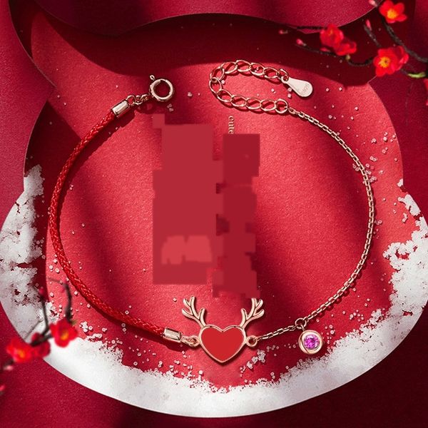 

new wancheng temperature change braceletpure silver fashionantler bracelet bracelet red ropesimpleyou will have your birthday jewelry all th, Golden;silver