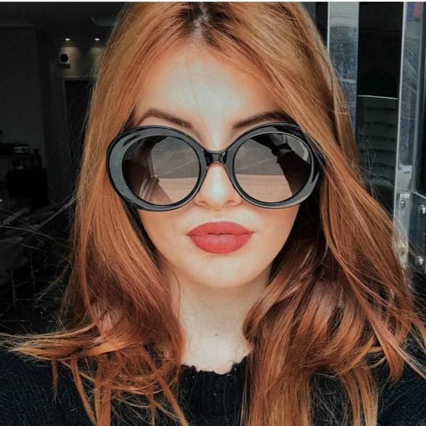 

oval luxury sun glasses brand design fashion sunglasses women vintage lady big frame eyewear female gafas de sol, White;black