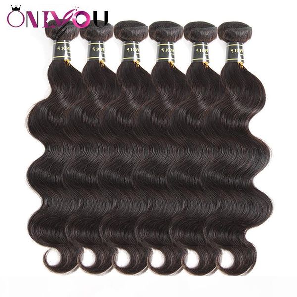 

brazilian body wave virgin hair bundle deals remy human hair extensions 4 5 6 mix order body weave human hair weave bundles, Black