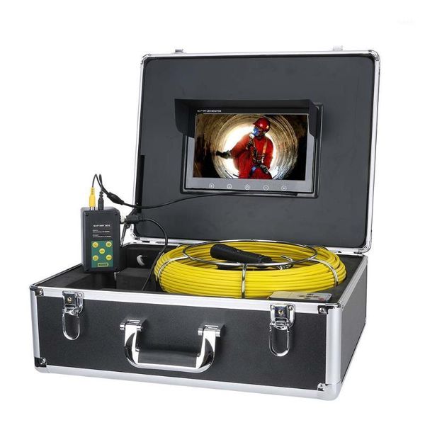 

f9510 pipeline industrial endoscope support 360 degree rotating camera wifi 10 inch pipe inspection video camera drain sewer1