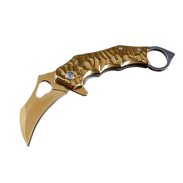 3 cores Karambit dobrável lâmina garra faca 440C lâmina alumínio punho edc facas táticas facas táticas H5437