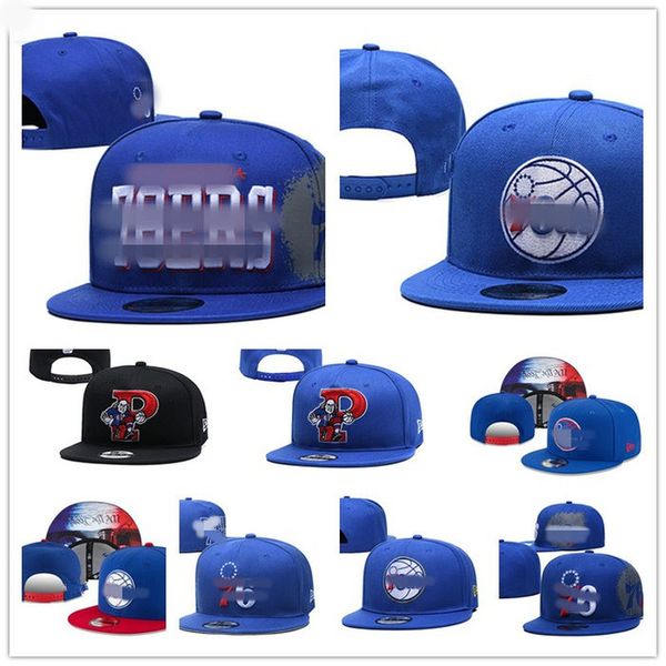 

philadelphia 76ers men women kid cap 2020 new era strike 9fifty snapback adjustable basketball hat blue, Black
