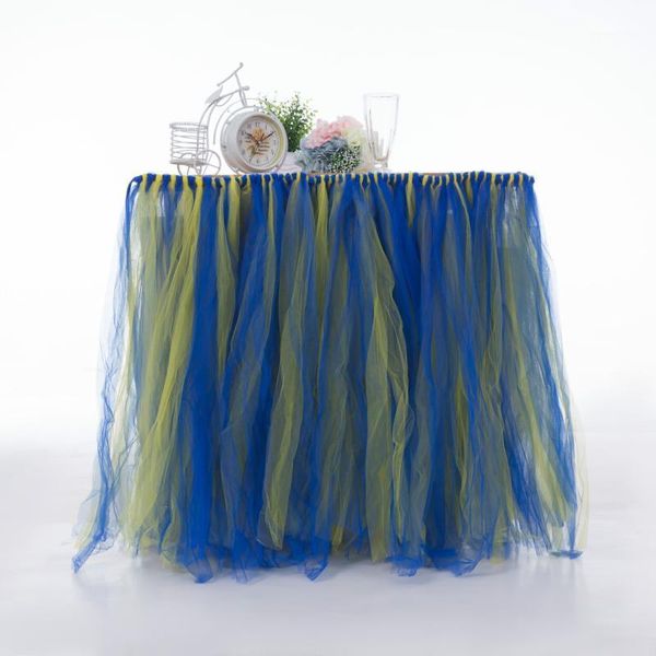 

tulle tutu table skirt tableware for wedding halloween birthday party decoration baby shower party table skirting home textile1