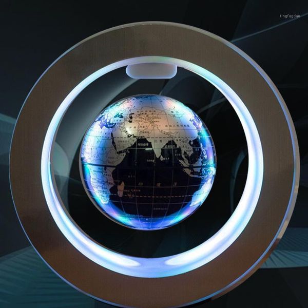 

floating globe office auto rotating magnetic levitation led anti-gravity illuminated deskearth gift 4 inch home decorative1
