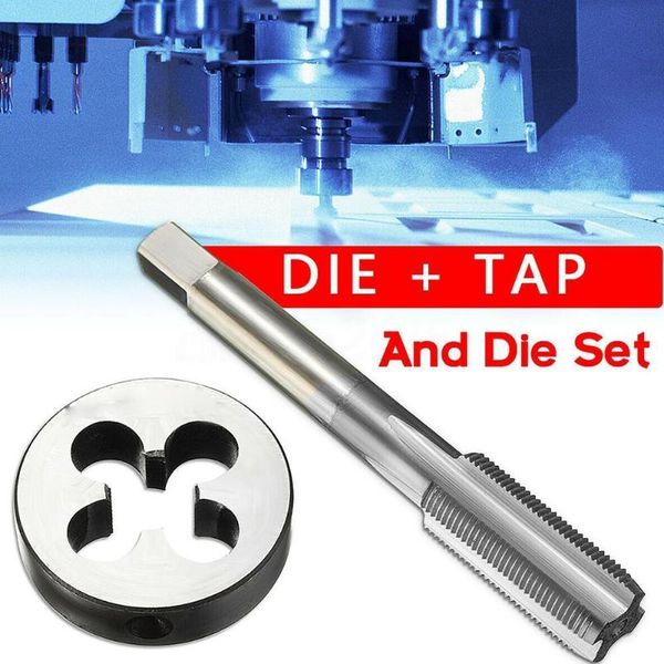 

2pcs / set hss m3 m6 m8 m10 m12 m14 m16 m18 m20 метрическая tap машина и левый die метчик ручной буровое долото kit round die x0a3 thread