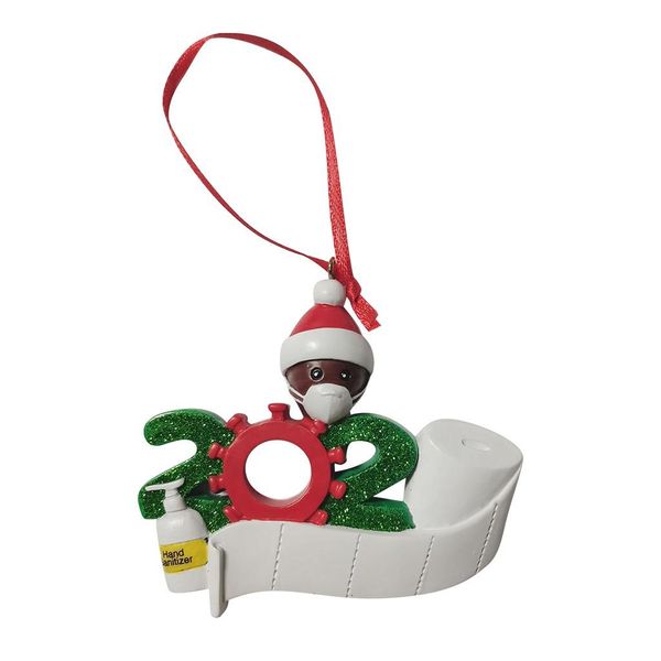 

2020 christmas party decoration gift santa claus with mask personalized hanging ornament pandemic happy new year bbytzx lg2010
