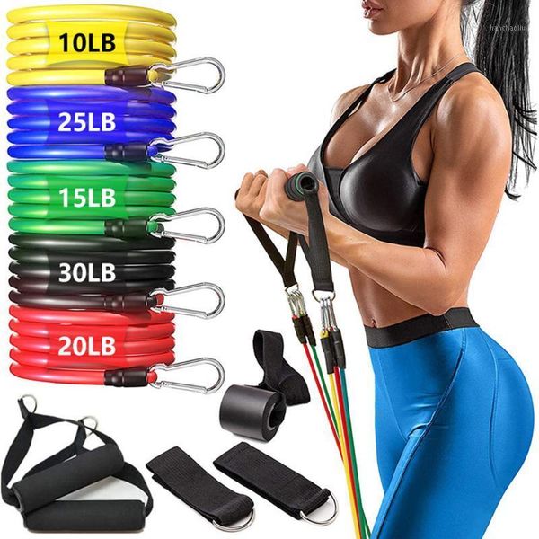 

resistance bands 11pcs/set latex training exercise yoga tubes pull rope rubber expander elastic portable fitness equipment1