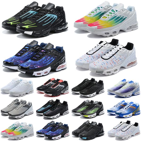 

tn tuned 3 radiant red classic mens womens running shoes plus tn 3 triple black white blue grey men sports sneakers jogging trainers, White;red