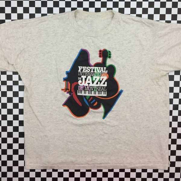 

festival international de jazz montreal canada vintage tee t shirt mens xl gray t-shirt fashion sport hooded sweatshirt hoodie