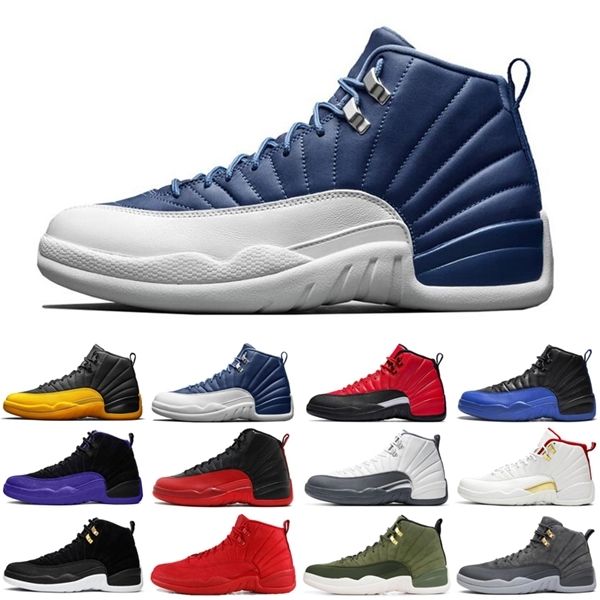 

скидка атласная \ оптовые \ rretro мужские спортивные туфли 12s junpman 12 university gold индиго flu game royal dark conord белые кроссовки