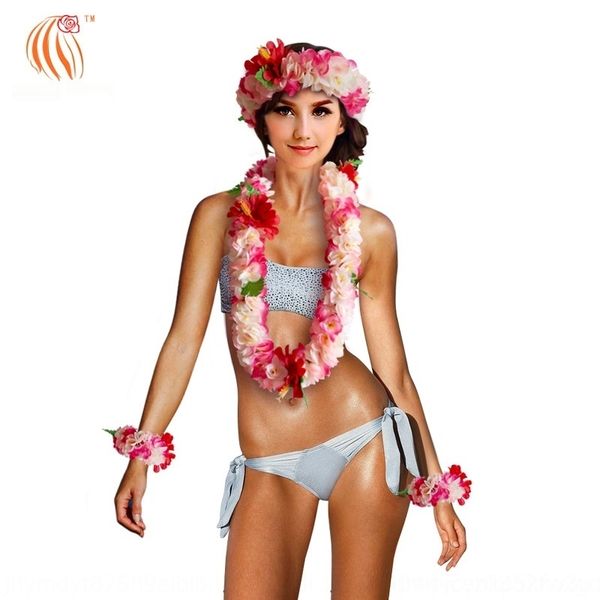 

ghjdl new simulation flower artificial racket racket simulation artificial garland beach travel headwear accessories flower children's