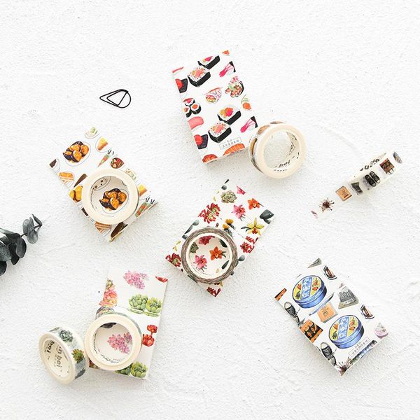 

2016 japanese cuisine 15mm7m washi tape decoration roll decorative sticky paper masking tape self adhesive tapes scrapbook h
