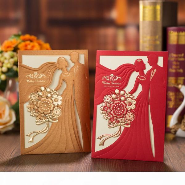 

cut невеста и жених свадебные пригласительные карточки открытки customization