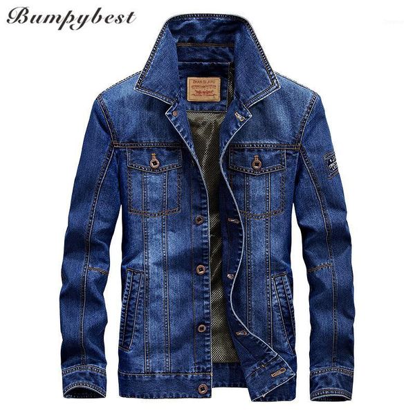 

bumpybeast 2020 mens jackets and coats style jeans jacket men coat army multi-pocket denim men coat asian size m-4xl1, Black;brown