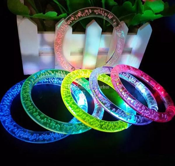 

светодиодный блеск браслет bractgle led crystal gradient color hand ring acrylic slow flash light sticks party dance bbyymx hotclipper