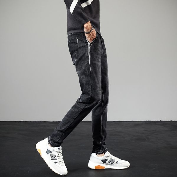 

yd1aq весна лето джинсы мужские jeansjeans и брюки подходят социальным студентам красной прилива бренд небольшой jeansslim для ног мужской с, Blue