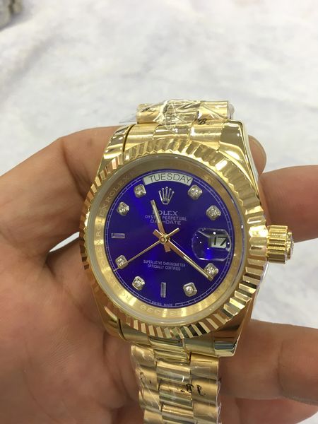 

20 style in box mens 41mm president 116334 126333 126334 126300 126331 126301 asia 2813 movement mechanical automatic men's watches, Slivery;brown