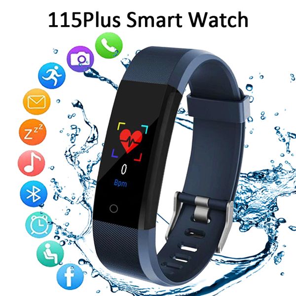

давление 115plus bluetooth браслет мужчины кровь смарт часы спорт группа здоровье sleep tracker движение сердечный ритм smartwatch