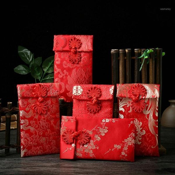 

gift wrap chinese style high-grade fabrics zhushou qiaoqian moved to the make a profit damask red envelope coin purse1