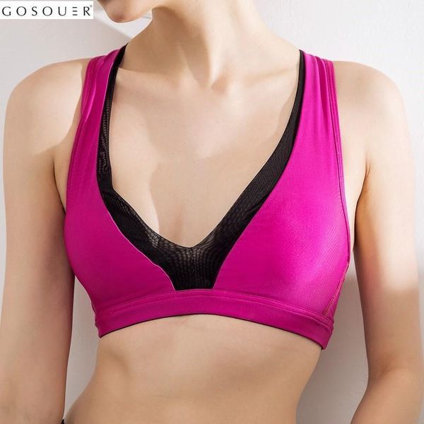 

gym clothing gosourer bra vest yoga fitness crop polyester running cropped sleeveless women malga larga anti-sweat1, White;black