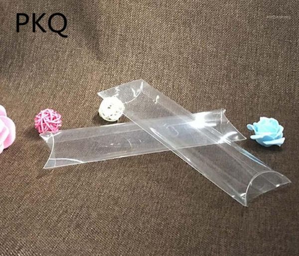 

gift wrap 30pcs waterproof transparent pvc box long style chocolate candy pillow for hair extension packaging 2.8x7x19.5cm1